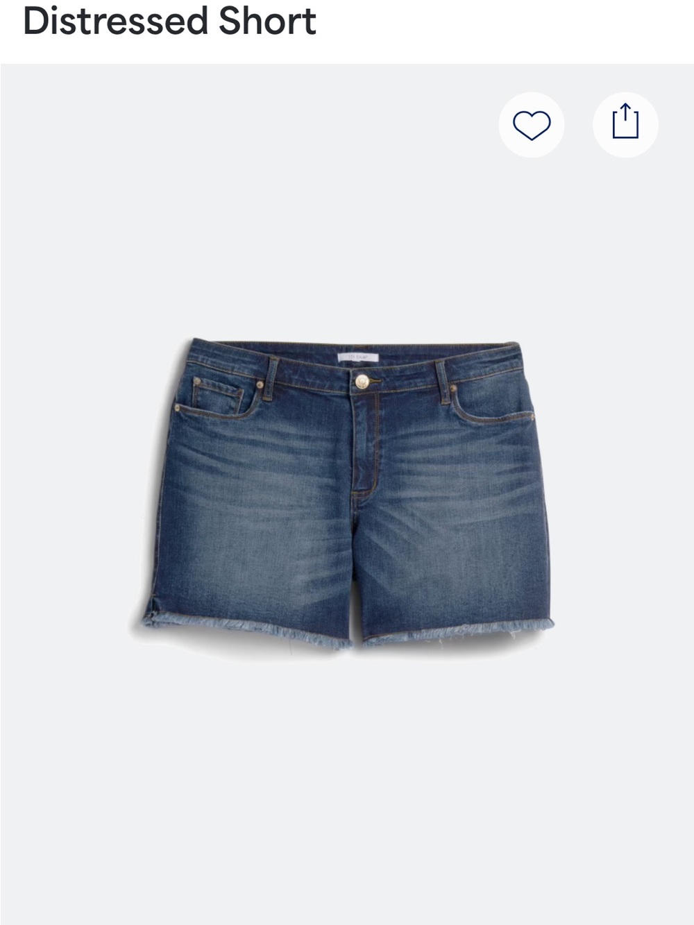 STS Blue Frayed Hem Denim Shorts in Dark Wash